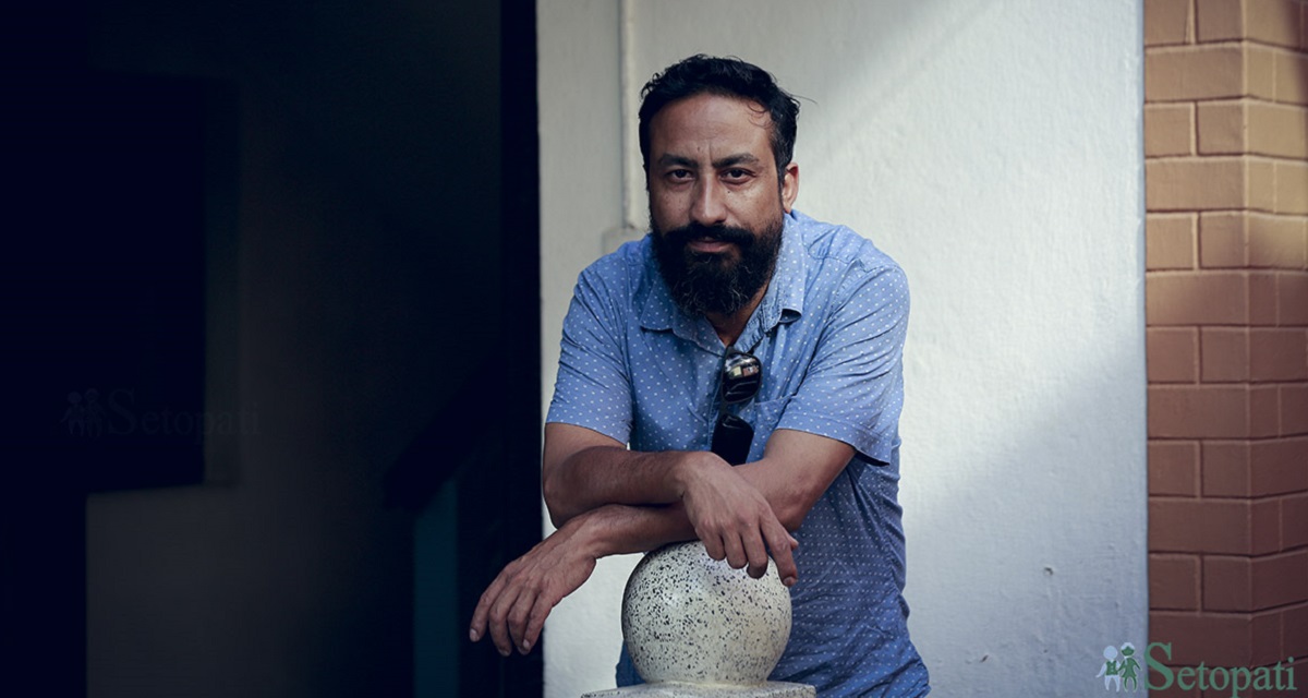 फिल्म निर्देशक गणेशदेव पाण्डे। तस्बिरः नवीनबाबु गुरूङ/सेतोपाटी